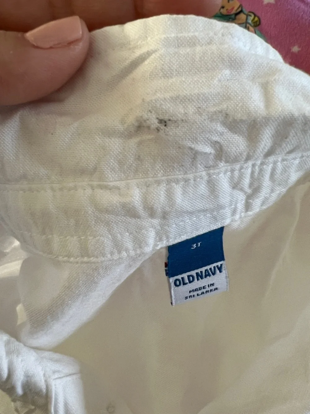 Old Navy White Long-Sleeve Button-Down Shirt for Kids